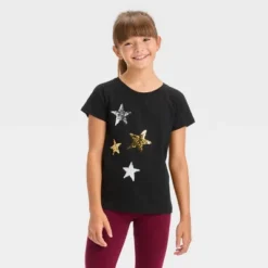 Girls' Short Sleeve Flip Sequin T-Shirt - Cat & Jack™