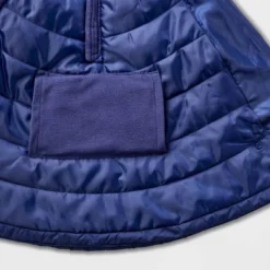Girls' Adaptive Quilted Cape Jacket - Cat & Jack™ Navy Blue -Cat & Jack GUEST 3deb97b7 8c52 4630 a06e d50ae4b9bb5e