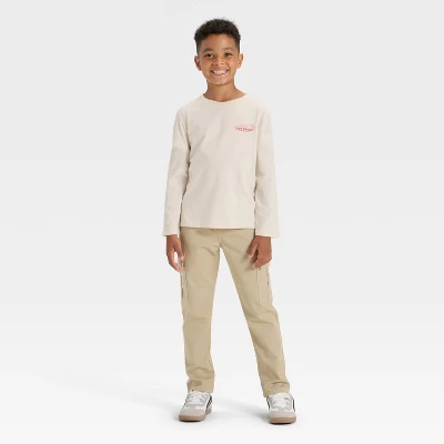 Boys' Long Sleeve 'Hot Sauce' Graphic T-Shirt - Cat & Jack™ Beige 3 Boys' Long Sleeve 'Hot Sauce' Graphic T-Shirt - Cat & Jack™ Beige - Image 3