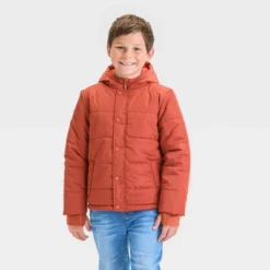 Boys' Solid Puffer Jacket - Cat & Jack™ -Cat & Jack GUEST 417f233f 2def 42ca 859a 75a3dab3084f