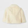 Baby Girls' Solid Faux Fur Jacket - Cat & Jack™ Off-White