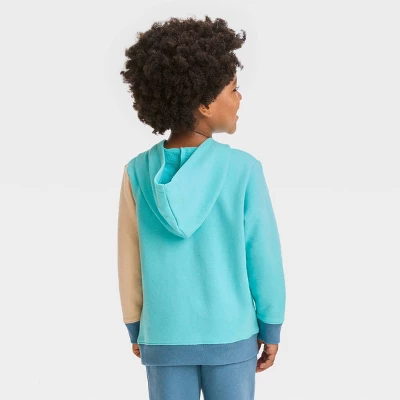 Toddler Boys' Monster Printed French Terry Pullover Hoodie Sweatshirt - Cat & Jack™ Aqua Blue 1 Toddler Boys' Monster Printed French Terry Pullover Hoodie Sweatshirt - Cat & Jack™ Aqua Blue