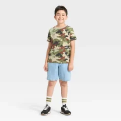 Boys' Short Sleeve Camouflage Printed T-Shirt - Cat & Jack™ Khaki/Green -Cat & Jack GUEST 436aca37 13a3 44fe ad67 5ae50b26b70a