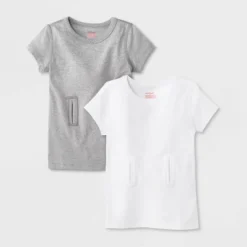 Toddler Kids' Adaptive 2pk Short Sleeve Undershirt With Abdominal Access - Cat & Jack™ Gray/White 7 Toddler Kids' Adaptive 2pk Short Sleeve Undershirt With Abdominal Access - Cat & Jack™ Gray/White -Cat & Jack GUEST 44cd3bd3 0857 4299 82d8 839a929c0992
