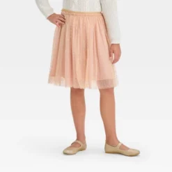 Girls' Embroidered Holiday Skirt - Cat & Jack™ Gold -Cat & Jack GUEST 45535c8e f497 428d bd32 364a710c02d6