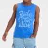 Toddler Boys' Short Sleeve Ride The Wave Tank Top - Cat & Jack™ Blue