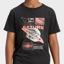 Boys' Short Sleeve Burger Planet Graphic T-Shirt - Cat & Jack™ Black