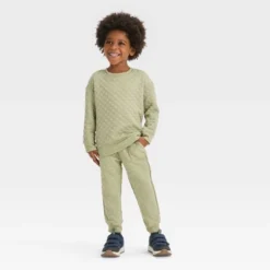 Toddler Boys' Embossed Knit Crew And Jogger Pants Set - Cat & Jack™ Green -Cat & Jack GUEST 4ac5370f 4892 489a b858 7fc26a0da447
