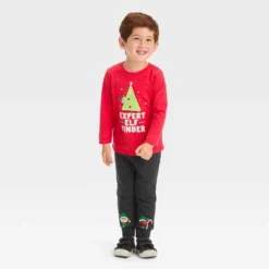 Toddler Boys' 2pc Long Sleeve Graphic T-Shirt And Fleece Jogger Pants Set - Cat & Jack™ Red -Cat & Jack GUEST 4b5a3e3f d7d8 4540 85fd 8dfbfc95fa16