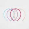 Girls' 4pk Heart And Butterfly Glitter Headband Set - Cat & Jack™: Hair Styling Accessories, All Hair Types, Plastic, Recycled Polyester