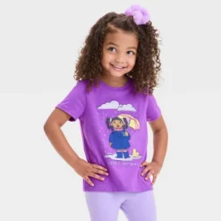 Toddler Girls' Rainy Day Graphic T-Shirt - Cat & Jack™ Purple -Cat & Jack GUEST 4c1414ee 3cd8 4485 8527 139b226be5bb