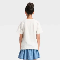 Girls' Short Sleeve Oversized Gummy Bears Graphic T-Shirt - Cat & Jack™ Cream