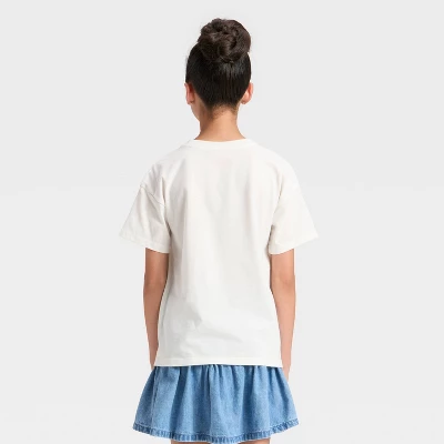 Girls' Short Sleeve Oversized Gummy Bears Graphic T-Shirt - Cat & Jack™ Cream 1 Girls' Short Sleeve Oversized Gummy Bears Graphic T-Shirt - Cat & Jack™ Cream