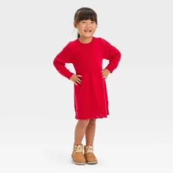 Toddler Girls' Crewneck Sweater Dress - Cat & Jack™ -Cat & Jack GUEST 4d371583 82ef 427f 9b87 67d7a94141d0