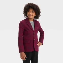 Boys' Plaid Blazer - Cat & Jack™ Red -Cat & Jack GUEST 4dc4c3da f7bb 4697 a4b0 607d0f082a89