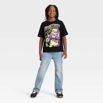 Boys' Short Sleeve Halloween Relaxed Oversized Fit T-Shirt - Cat & Jack™ Black 3 Boys' Short Sleeve Halloween Relaxed Oversized Fit T-Shirt - Cat & Jack™ Black - Image 3
