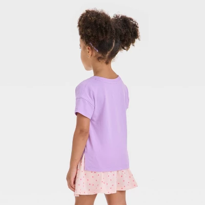 Toddler Girls' Butterfly Graphic T-Shirt - Cat & Jack™ Lilac Purple 2 Toddler Girls' Butterfly Graphic T-Shirt - Cat & Jack™ Lilac Purple - Image 2