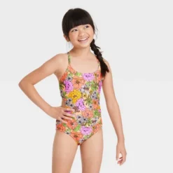 Girls' 2pc Bold Blooms Swimwear Set - Cat & Jack™