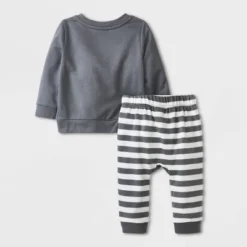 Baby 2pc 'Itsy Bitsy' Sweatshirt & Jogger Pants Set - Halloween - Cat & Jack™ Gray