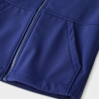 Toddler Boys' Full Zip Softshell Jacket - Cat & Jack™ Navy Blue 3 Toddler Boys' Full Zip Softshell Jacket - Cat & Jack™ Navy Blue - Image 3