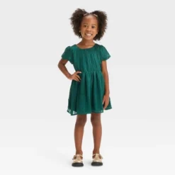 Toddler Girls' Casual Dress - Cat & Jack™ Green -Cat & Jack GUEST 53d418a5 7514 4727 a2fd e9a0ae2bce08