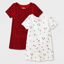 Toddler Girls' 2pk Adaptive Short Sleeve Holiday Dress - Cat & Jack™ Off-White -Cat & Jack GUEST 5405fbe5 9e4c 450c 9c2b a56f2e464872
