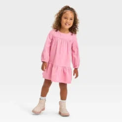 Toddler Girls' Rose Sequin Corduroy Long Sleeve Dress - Cat & Jack™ Dusty Pink -Cat & Jack GUEST 56619b3b 4295 4f1e b989 a93565c80d5f