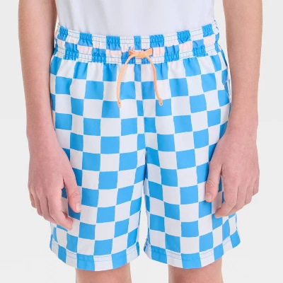 Boys' Checkered Swim Shorts - Cat & Jack™ 2 Boys' Checkered Swim Shorts - Cat & Jack™ - Image 2