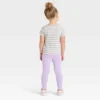 Toddler Girls' Short Sleeve Striped Ribbed T-Shirt - Cat & Jack™ Ivory 3T