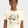 Boys' Short Sleeve Halloween Dogs Graphic T-Shirt - Cat & Jack™ Cream