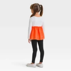 Toddler Girls' Cat Long Sleeve Top & Tulle Set - Cat & Jack™ Cream