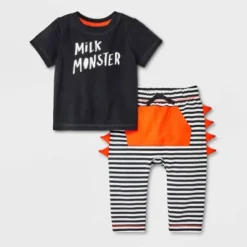 Baby 2pc Milk Monster Top & Bottom Set - Cat & Jack™ Black -Cat & Jack GUEST 57a79673 4c30 4759 9ddc 4f63c997493e