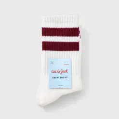 Boys' 4pk Varsity Striped Crew Socks - Cat & Jack™