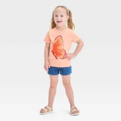 Toddler Girls' Butterfly Graphic T-Shirt - Cat & Jack™ Peach Orange 6 Toddler Girls' Butterfly Graphic T-Shirt - Cat & Jack™ Peach Orange -Cat & Jack GUEST 591cd46e 495a 4632 8e4f ad2e360c011b