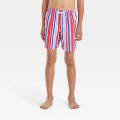 Boys' Multi Striped Swim Shorts - Cat & Jack™ Blue -Cat & Jack GUEST 5921f19f 168a 43bc 97e2 ba3df5de7023