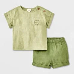 Baby Boys' 2pc Smiley Embroidered Pocket Gauze Shorts Set - Cat & Jack™ Green 7 Baby Boys' 2pc Smiley Embroidered Pocket Gauze Shorts Set - Cat & Jack™ Green -Cat & Jack GUEST 59de2eb7 dbe8 4f48 b4b2 0dca2a254c27
