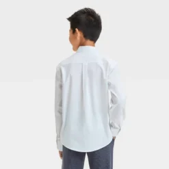 Boys' Long Sleeve Button-Down Shirt - Cat & Jack™ White
