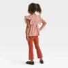 Toddler Girls' Checkered Top & Leggings Set - Cat & Jack™ Brown