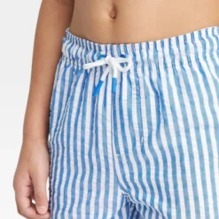 Boys' Striped Seersucker Swim Trunks - Cat & Jack™ Blue
