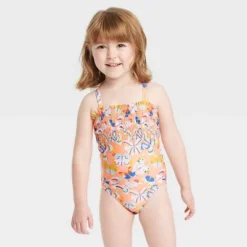 Toddler Girls' Butterfly One Piece Swimsuit - Cat & Jack™ Orange -Cat & Jack GUEST 5e2ff828 124c 429d 837b 051cfff8bc7c