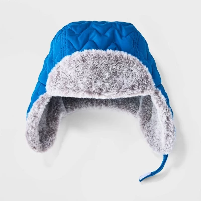 Toddler Boys' Quilted Trapper Hat - Cat & Jack™ Blue 3 Toddler Boys' Quilted Trapper Hat - Cat & Jack™ Blue - Image 3