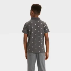 Boys' Short Sleeve Soccer Ball Printed T-Shirt - Cat & Jack™ Charcoal Gray