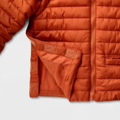 Kids' Adaptive Puffer Jacket - Cat & Jack™ Orange -Cat & Jack GUEST 63150afc f2d7 4770 bd25 c633f2694bcc
