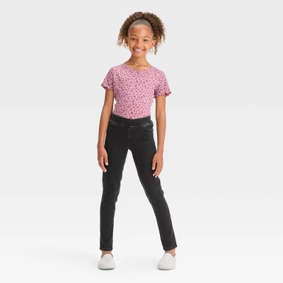 Girls' Pull-On Woven Jeggings - Cat & Jack™ 2 Girls' Pull-On Woven Jeggings - Cat & Jack™ - Image 2
