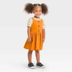 Toddler Girls' Floral Short Sleeve Top & Skirtall Set - Cat & Jack™ Yellow -Cat & Jack GUEST 649cf312 4a96 4c29 83ff bd89ab8676dc