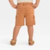Toddler Boys' Button-Front Denim Shorts - Cat & Jack™ Orange