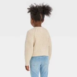 Toddler Girls' Midweight Cardigan - Cat & Jack™ Off-White
