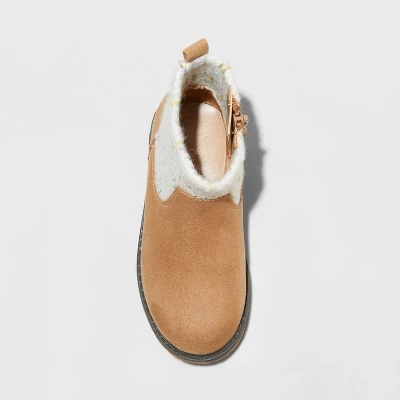 Toddler Girls' Emmaline Zipper Booties - Cat & Jack™ Cognac 2 Toddler Girls' Emmaline Zipper Booties - Cat & Jack™ Cognac - Image 2
