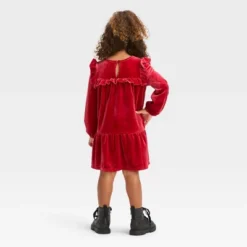 Toddler Girls' A-Line Long Sleeve Dress - Cat & Jack™ Red