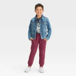 Boys' Fleece Jogger Pants - Cat & Jack™ Burgundy XL -Cat & Jack GUEST 6e482c72 1f80 449c bff8 a614693d9e11 3
